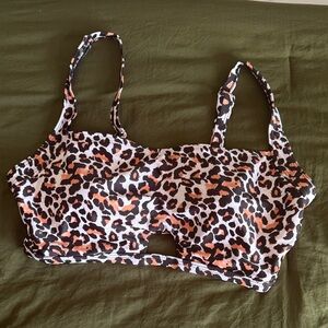 Leopard Print Women's Bralette Bathing Suit